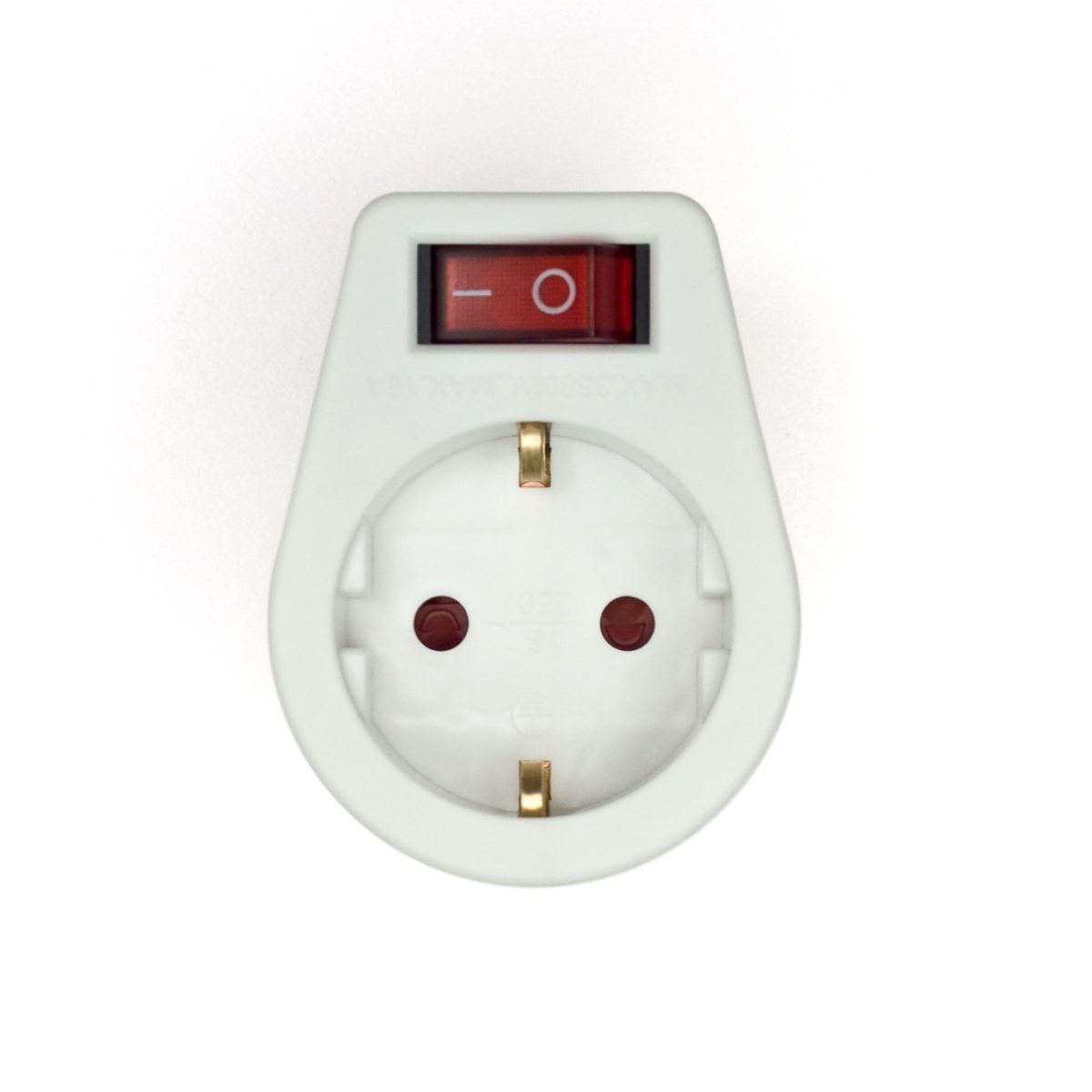 ADAPTADOR GARZA 1 TOMA CON INTERRUPTOR Y TOMA DE TIERRA - Imagen 2