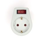 ADAPTADOR GARZA 1 TOMA CON INTERRUPTOR Y TOMA DE TIERRA - Imagen 2