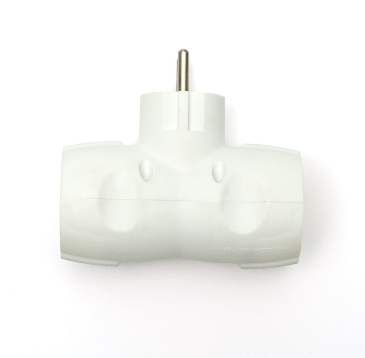 ADAPTADOR GARZA 2 TOMAS LATERALES CON TOMA TIERRA RETRACTIL - Imagen 2