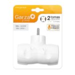 ADAPTADOR GARZA 2 TOMAS LATERALES CON TOMA DE TIERRA