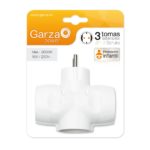 ADAPTADOR GARZA 3 TOMAS LATERALES CON TOMA DE TIERRA
