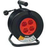 PROLONGADOR GARZA 4 TOMAS ENROLLACABLES BRICO 50 METROS 1,5 mm - 50 m