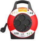 PROLONGADOR GARZA 4 TOMAS ENROLLACABLES DOMÉSTICO 3 METROS  1,5mm-5m