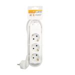 REGLETA GARZA 3 TOMAS CON CABLE 1,5mm-1,4m BLANCO