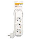 REGLETA GARZA 3 TOMAS CON CABLE 1mm-1,4m BLANCO