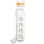 REGLETA GARZA 4 TOMAS CON CABLE 1,5mm-1,4m BLANCO