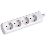 REGLETA GARZA 4 TOMAS CON CABLE 1,5mm-1,4m BLANCO - Imagen 2