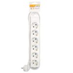 REGLETA GARZA 6 TOMAS CON CABLE 1,5mm-1,4m BLANCO