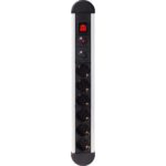 REGLETA GARZA 6 TOMAS CON INTERRUPTOR Y PROTECCIÓN SOBRETENSIÓN CABLE 1,5mm-1,4m