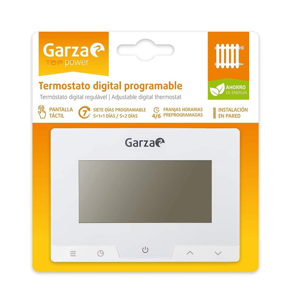 Garza - Termostato digital inalámbrico programable para caldera y  calefacción. Cronotermostato controlador de temperatura táctil