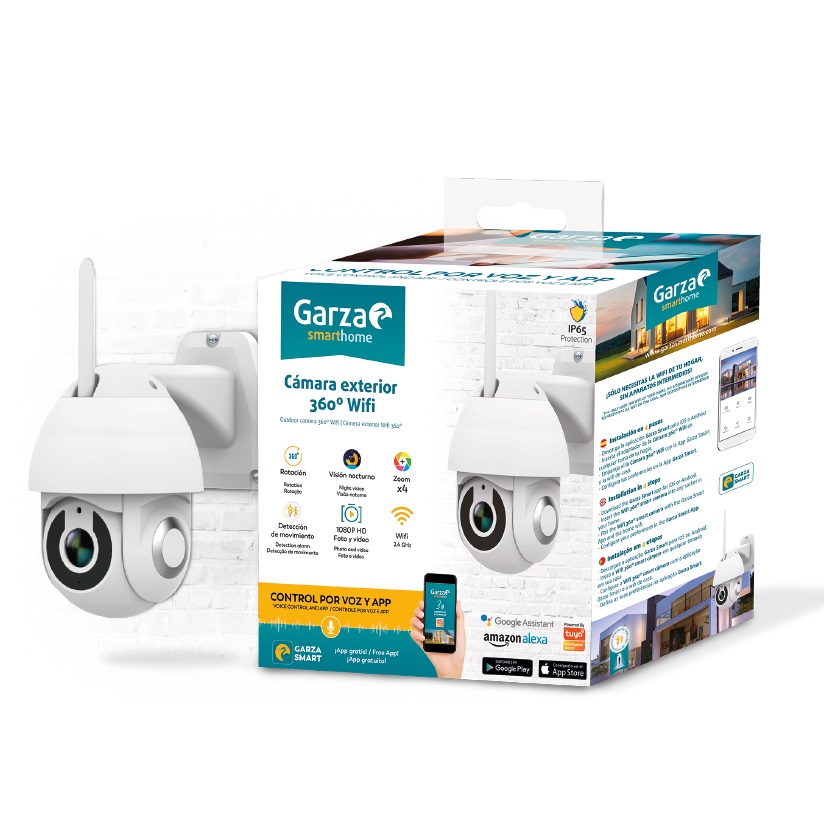 Garza Smart Home Cámara IP de interior inteligente Pack (Blanco,  Funcionamiento en red, 720 píxeles)