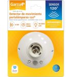DETECTOR DE MOVIMIENTO GARZA INFRARROJOS CON PORTALÁMPARAS E27 120º IM68A BLANCO