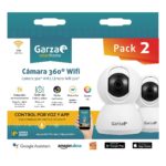 PACK 2 CÁMARAS IP GARZA DE VIGILANCIA INTERIORES WIFI 360º 720p HD