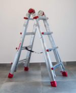 ESCALERA FARAONE TELESCOPICA DE ALUMINIO TELES-T4 8+8 PELDAÑOS - Imagen 2