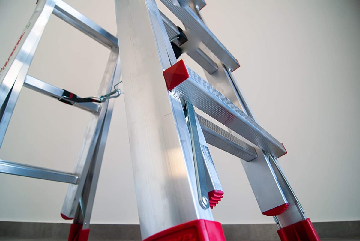 ESCALERA FARAONE TELESCOPICA DE ALUMINIO TELES-T4 8+8 PELDAÑOS - Imagen 5