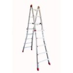 ESCALERA FARAONE TELESCOPICA DE ALUMINIO TELES-T6 12+12 PELDAÑOS