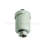 PURGADOR DE AIRE TIEMME 3/8" UNIÓN INFERIOR EVACUACIÓN VERTICAL NIQUELADO 1900