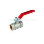 VÁLVULA TIEMME DE CORTE DE AGUA MISTRAL 2380 H-H 1/2" ROJA