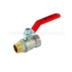 VÁLVULA TIEMME DE CORTE DE AGUA MISTRAL 2381 M-H 1/2" ROJA