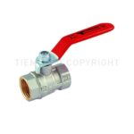 VÁLVULA TIEMME DE CORTE DE AGUA MISTRAL 2382 H-H 1/2" ROJA