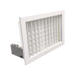 REJILLA AIRZONE INTELIGENTE DE LAMA CURVA MOTORIZADA RIC 350 X 200 BLANCO