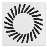 DIFUSOR TROX ROTACIONAL DE PLACA CUADRADO VDW-Q-Z/ 600 X 24 PLACA/RAL9010