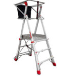 ESCALERA FARAONE PLEGABLE 3 PELDAÑOS CON PLATAFORMA PLS3