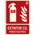 CARTEL FOTOLUMINISCENTE EXTINTOR CO2 297X210
