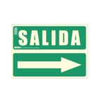 CARTEL FOTOLUMINISCENTE SALIDA + FLECHA A LA DERECHA  297X210