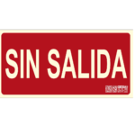 CARTEL FOTOLUMINISCENTE SIN SALIDA 297X105