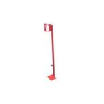 SOPORTE CON BANDEROLA PARA EXTINTOR ABC/CO2 DE 5 Kg EN CHAPA  ROJO