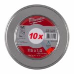 CAJA 10 DISCOS DE CORTE SCS41/115mm MILWAUKEE
