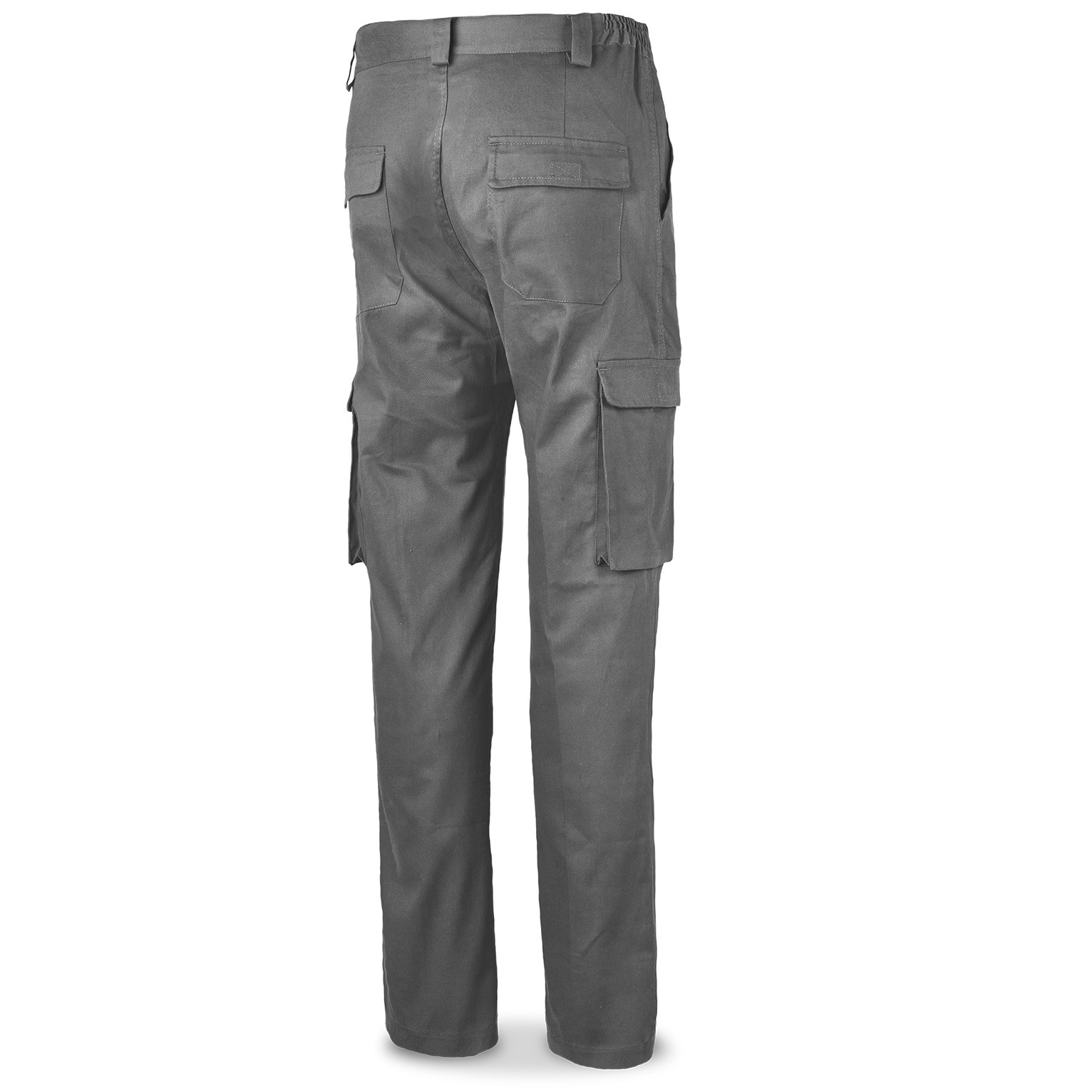 Pantalón elástico multibolsillos reforzado gris