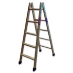 ESCALERA TIJERA DOBLE ACCESO TM-DA 7X2 MADERA